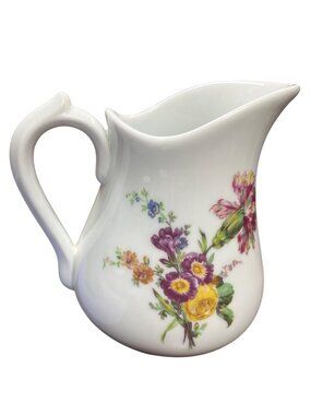 Bernardaud Limoges Du Barry floral french porcelin creamer pitcher SKU 10,018